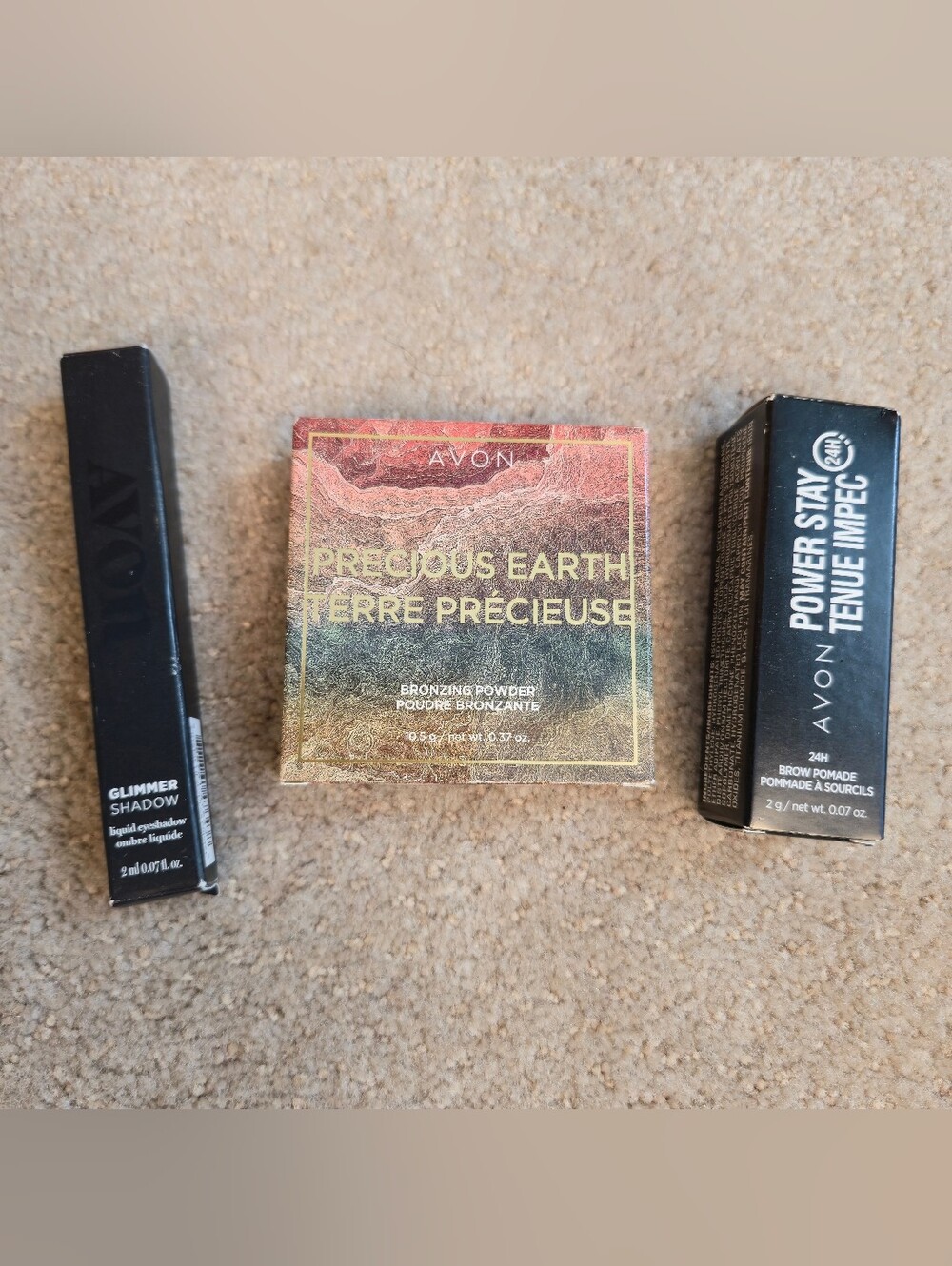 Avon Precious Earth Bronzing Powder, DEEP GLOW, New in Box, plus Shadow